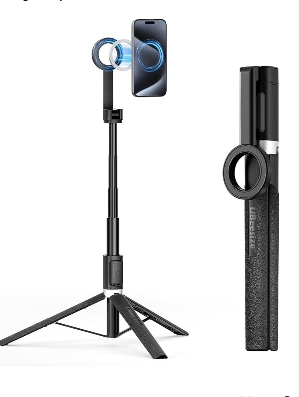 Magnetic Selfie Stick Tripod,  New In Box, 12"-64", adjustable, rotates, compact